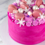 Soft winter themed cake - Fuchsia