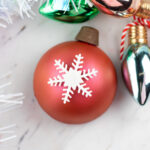 Christmas bauble covered with Hybrid Lustre Dust - by Sheri Wilson