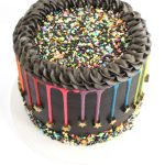 Black cake with Cake Drip