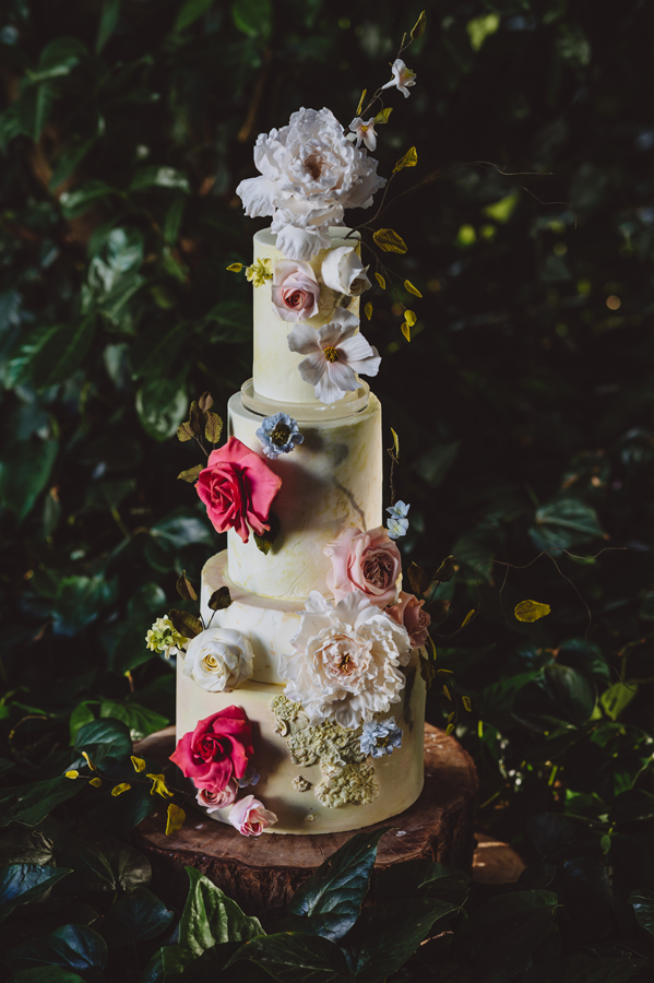 Wedding cake by The Whimsical Cakery