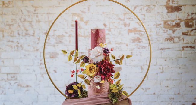 Wedding cake by The Whimsical Cakery